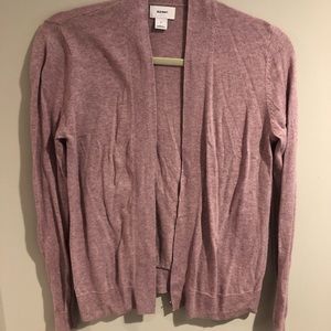 Pink/Purple Open Face Cardigan Sweater